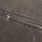 Collared Denim Jacket - Washed Olive