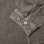 Collared Denim Jacket - Washed Olive