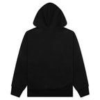 College Puffy Relaxed Fit Pullover Hoodie - Black