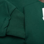 College Puffy Relaxed Fit Pullover Hoodie - Green