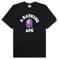 Color Camo College Tee - Black/Purple