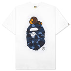 Color Camo Milo on Big Ape Tee - White/Navy