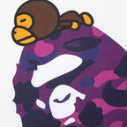 Color Camo Milo on Big Ape Tee - White/Purple