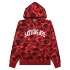 Color Camo Pullover Hoodie - Red