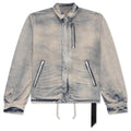 Concealed Zipfront Denim Jacket - Mineral Pearl