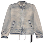 Concealed Zipfront Denim Jacket - Mineral Pearl