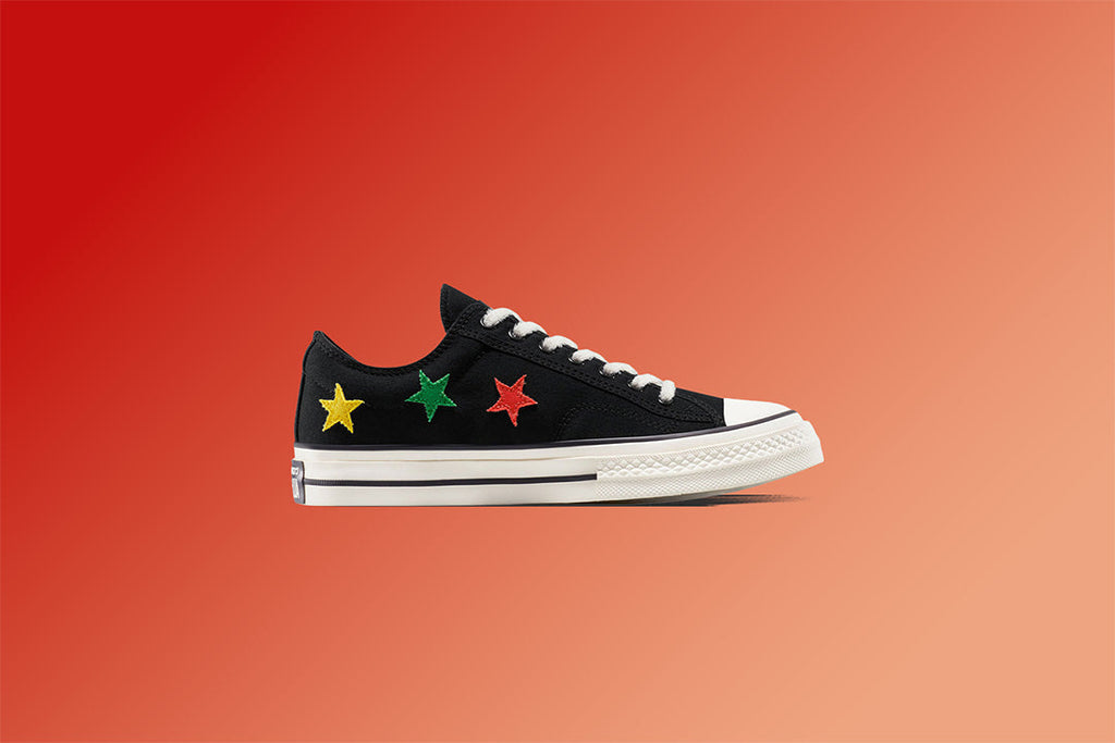 Converse x Daily Paper Star Player 76 Ox - Black/Fern Green/Cyber Yellow