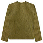 Cotton Slub Rib Crew - Green