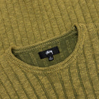 Cotton Slub Rib Crew - Green