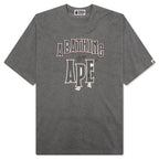 Crack Print Pattern Logo Relaxed Fit Tee - Black