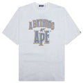 Crack Print Pattern Logo Relaxed Fit Tee - White