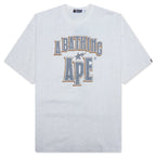 Crack Print Pattern Logo Relaxed Fit Tee - White