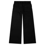 Creatch Wide Cargo Drawstring Pants - Black