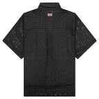 Crochet Button Up - Black