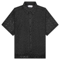 Crochet Button Up - Black