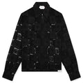 Crochet Full Zip Jacket - Black