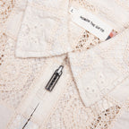 Crochet Full Zip Jacket - Bone