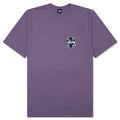 Cross Dot Pigment Dyed Tee - Grape