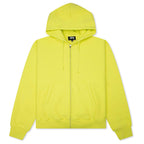 Cursive Applique Zip Hood - Lime