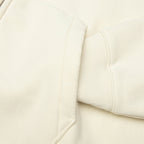Cursive Applique Zip Hood - Natural
