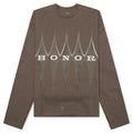 Holiday Honor the Gift Raw Edge Pullover - Grey