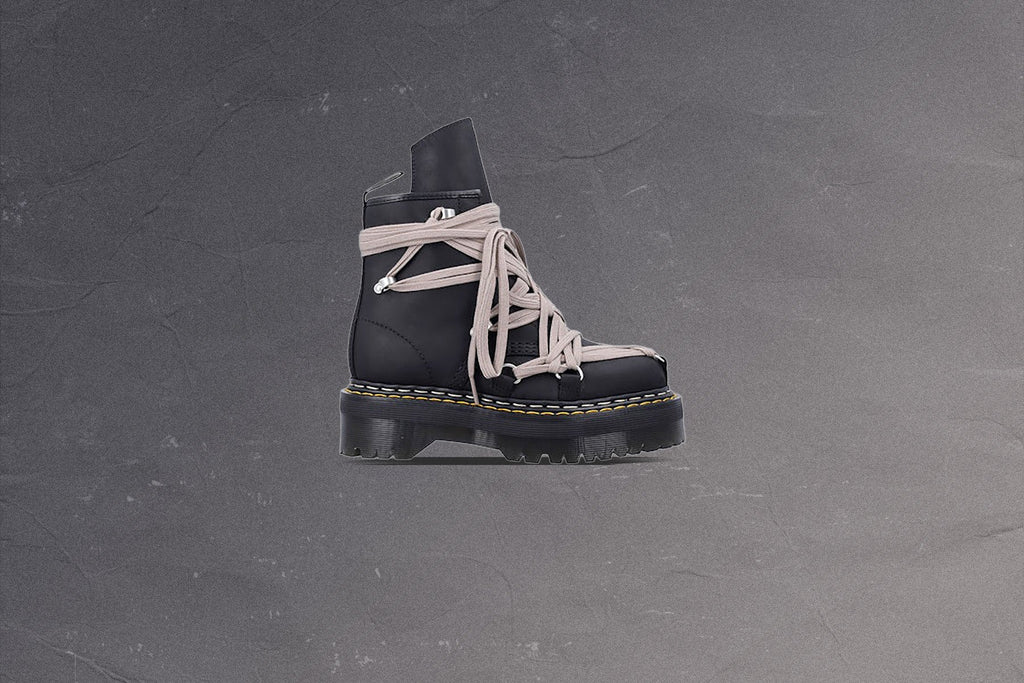 Rick Owens DRKSHDW x Dr. Martens 1460 Quad Sole Megalace Boot - Black