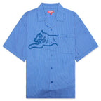 Decker S/S Woven Crop Fit Button Up - Victoria Blue