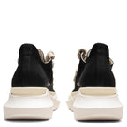 Denim Jumbo Laces Abstract Low Sneaks - Black/Milk