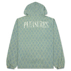 Diamond Jacquard Zip Hoodie - Light Indigo