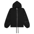 Digital Zip Poncho Hoodie - Black