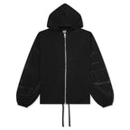 Digital Zip Poncho Hoodie - Black