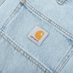 Double Knee Short - Blue Heavy Stone Bleached