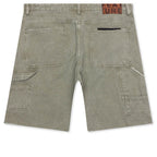 Ryan Double Knee Shorts - Washed Olive