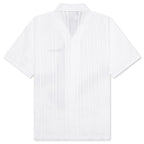 Embroidered Bowling Shirt - Antique White