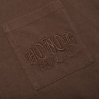 Embroidered Pocket Tee - Brown