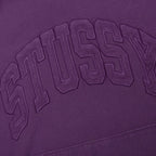 Embroidered Relaxed Hoodie - Purple