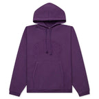 Embroidered Relaxed Hoodie - Purple