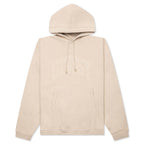 Embroidered Relaxed Hoodie - Sand