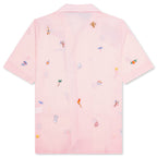 Embroidery Motifs Logo S/S Shirt - Light Pink