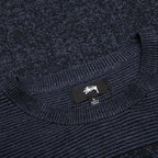 Engineered Panel Sweater - Navy