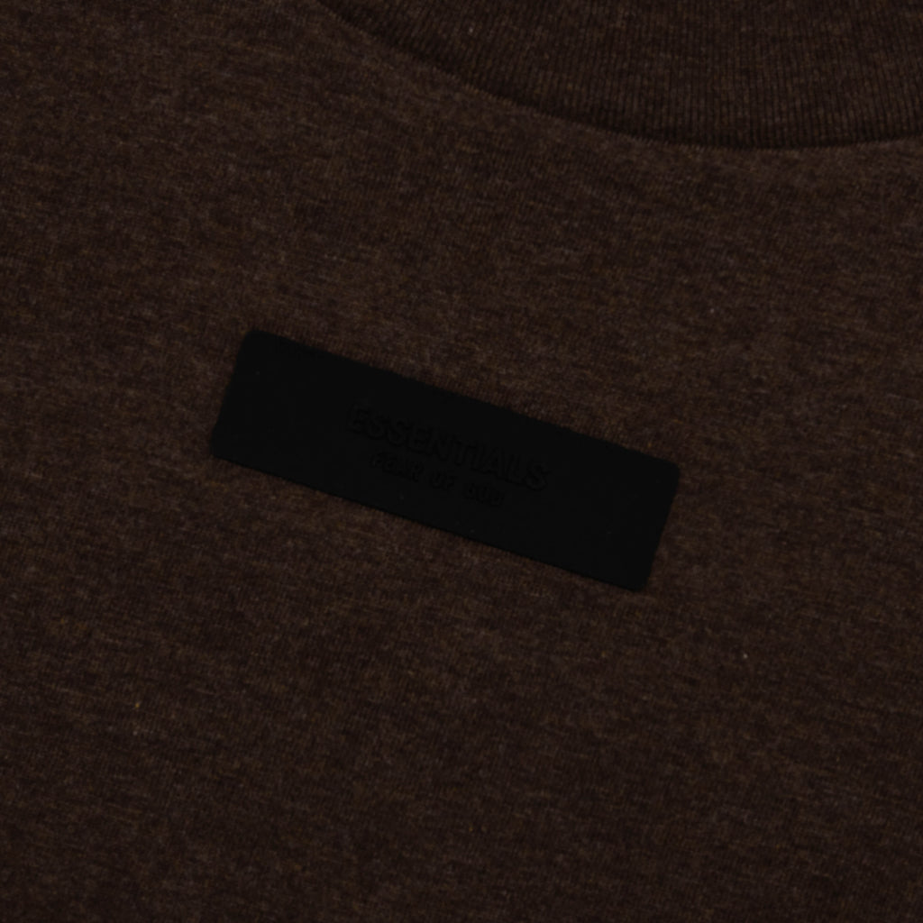Essentials L/S Tee - Heather Wood