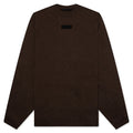 Essentials L/S Tee - Heather Wood