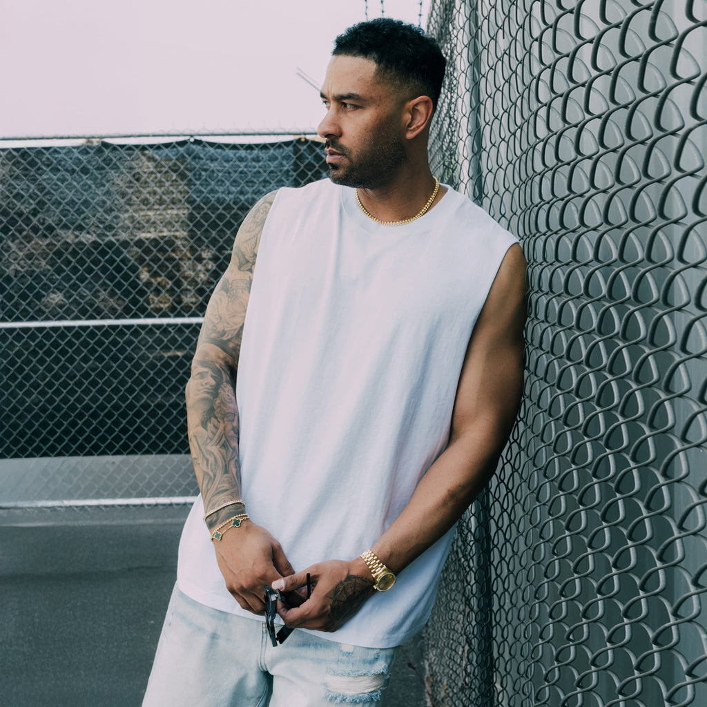 Dean Sleeveless Tee - White