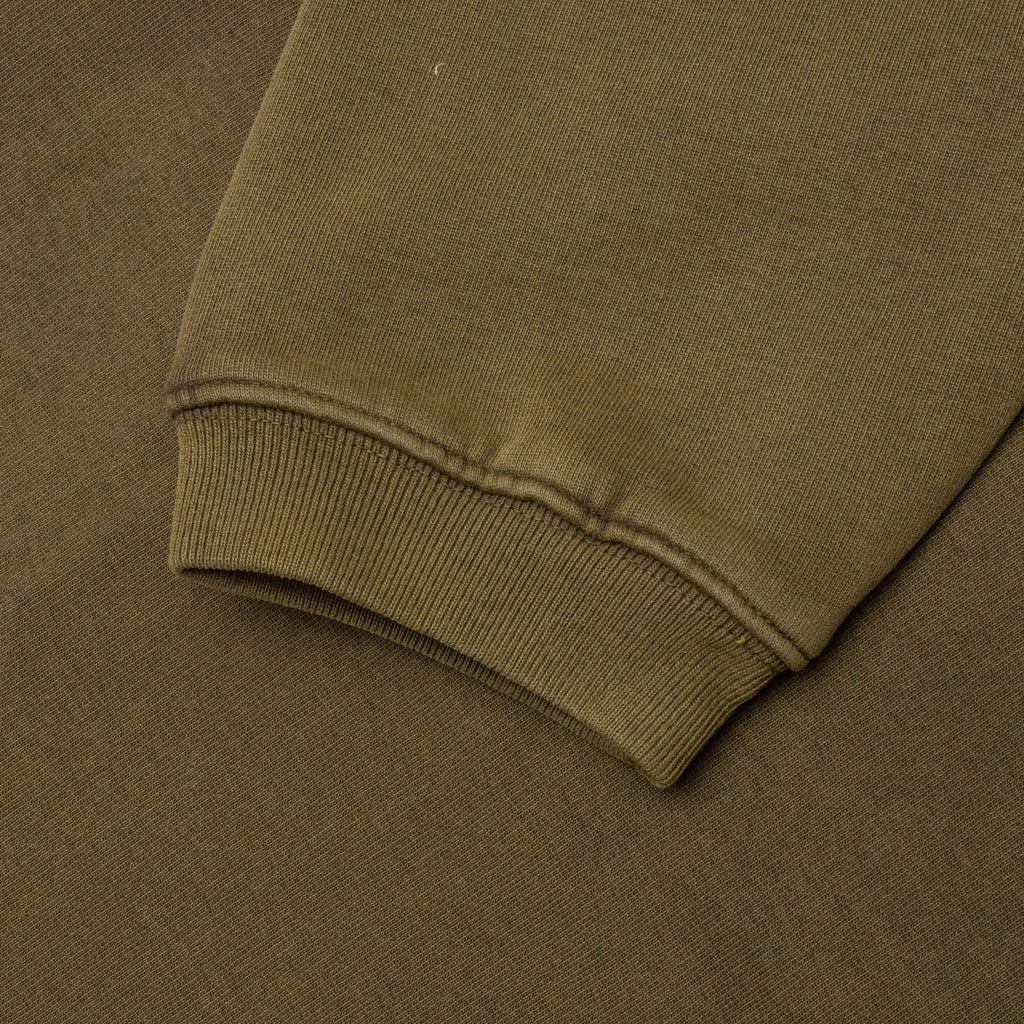 Faded Graphic Zip Hoodie - Olive
