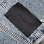 Faros Rip Patched Shorts - Light Indigo