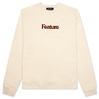 Academy Crewneck - Cannoli Cream/Gold Flame
