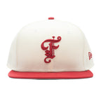 Feature x New Era OE Fitted Cap - Off-White/Pinot Red