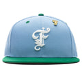 Feature x New Era "Earth" OE Fitted - Birdseye Blue/Kelly Green