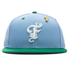 Feature x New Era "Earth" OE Fitted - Birdseye Blue/Kelly Green