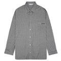 Flannel Button-Up Shirt - Black/White